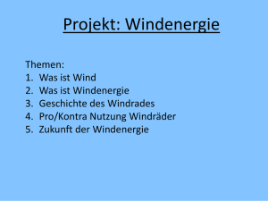 Projekt: Windenergie