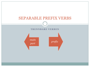 separable prefix verbs - White Plains Public Schools