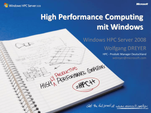 High Performance Computing mit Windows