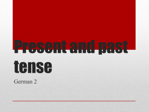 Present and past tense Review