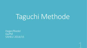 Taguchi Methode - BULME