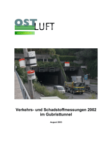 Verkehrs- und Schadstoffmessungen 2002 im Gubristtunnel