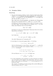 3.4 Komplexe Zahlen