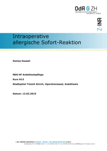 Intraoperative allergische Sofort-Reaktion