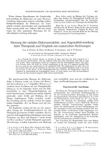 Messung der radialen Elektronendichte- und