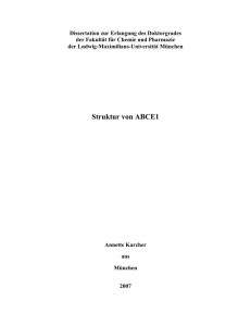 Struktur von ABCE1 - Elektronische Dissertationen der LMU München