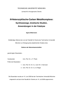 N-Heterozyklische-Carben Metallkomplexe