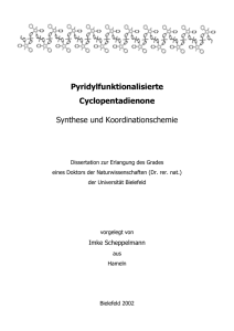 Pyridylfunktionalisierte Cyclopentadienone Synthese und