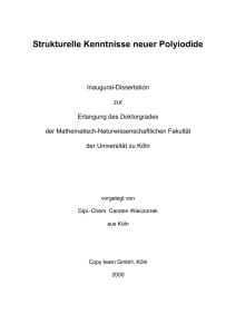 Strukturelle Kenntnisse neuer Polyiodide - kups