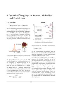 4 Optische Übergänge in Atomen, Molekülen und Festkörpern