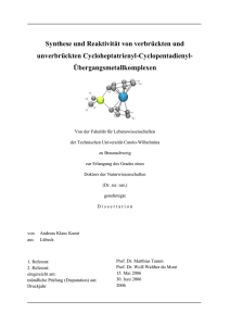 Synthese und Reaktivität von verbrückten und unverbrückten