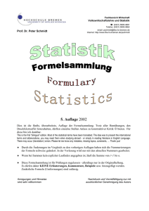 Formelsammlung Statistik - Schmidt