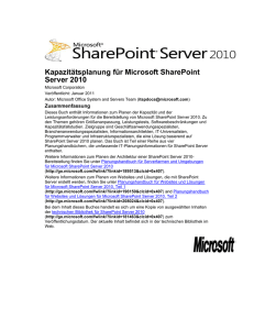 Testen der Leistung für SharePoint Server 2010