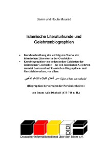 Islamische Literaturkunde und Gelehrtenbiographien