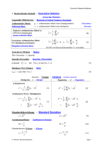 Formelsammlung Statistik - Schmidt
