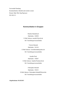 Hausarbeit Kommunikation, Handelns und