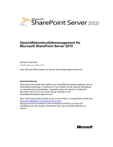 SharePoint Server 2010 - Center