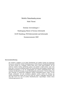 Mobile Datenbanksysteme