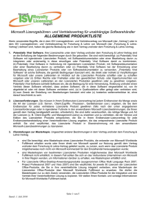 ISV Royalty Product List - Microsoft Volume Licensing