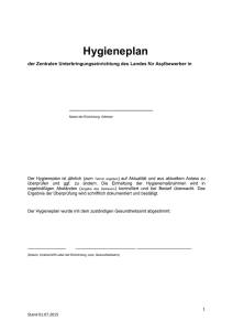 Musterhygieneplan der Bezirksregierung Arnsberg - Rhein-Sieg