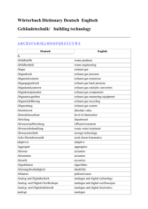 Wörterbuch Dictionary Deutsch Englisch