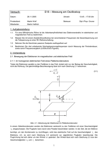 E18 – Messung am Oszilloskop