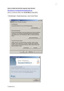 Hinweise zur Java Installation