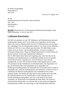 Dr. Robert Geretschläger Breunergasse 23 8051 Graz Graz, am 30