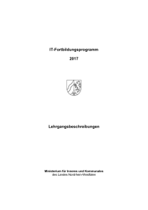 Beschreibungen - IT-Fortbildungsprogramm NRW