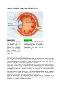 Augenkrankheiten: Grauer Star und Grüner Star