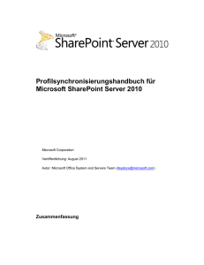 Planen von Benutzerprofilen (SharePoint Server