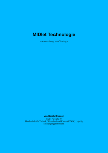 MIDlet-Technologie - Ausarbeitung Gerald Strauch