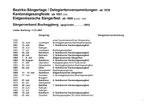 Sängertage / Delegiertenversammlungen ab 1839