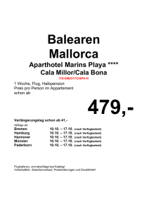 Balearen Mallorca Aparthotel Marins Playa **** Cala Millor/Cala