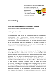 Pressemitteilung - AG Tierethik Heidelberg