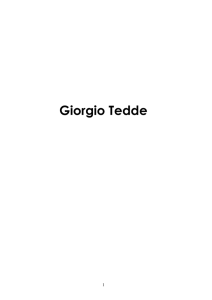 Giorgio Tedde, nato il 26 agosto 1958 a Cagliari (Sardegna), Italia