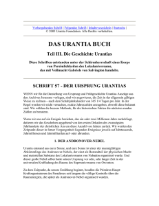 Schrift 57 - Der Ursprung Urantias - Urantia Society of Greater New