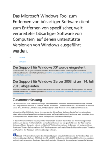 Das Microsoft Windows Tool zum Entfernen von bösartiger Software