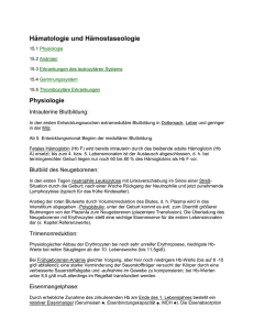 Hämatologie und Hämostaseologie