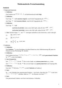 Formelsammlung Mathematik Lk