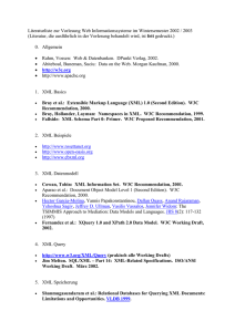 Literaturliste zur Vorlesung Datenbanken II (Implementierung und