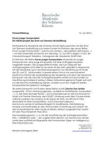 Pressemitteilung (als doc) - Bayerische Akademie der Schönen