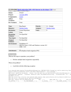 [#CAM-6104] Batch migration fails with timeout on