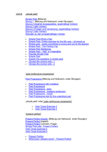 Unit B: „simple past“
