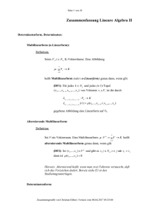Zusammenfassung Lineare Algebra II - Telle