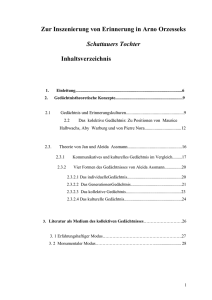 Zur Inszenierung von Erinnerung in Arno Orzesseks Schattauers