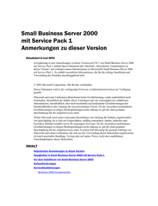 Small Business Server 2000