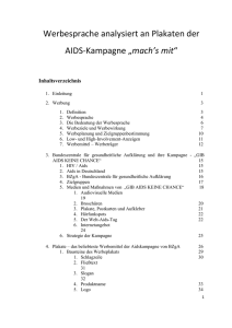 Werbesprache analysiert an Plakaten der AIDS