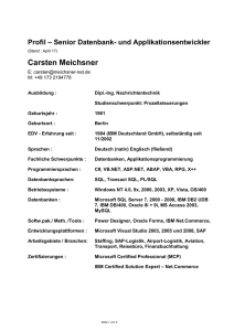 Mitarbeiterprofil - Carsten Meichsner IT Consulting