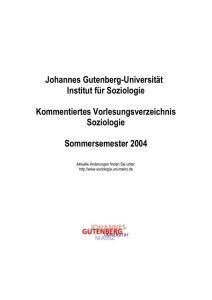 Kommentiertes Vorlesungsverzeichnis SoSe 2004